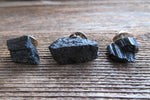 Raw Black Tourmaline Tie Tack