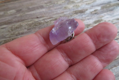 Raw Amethyst Tie Tack