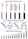 Extreme Spikes 14G 100% Surgical Steel 316L Barbell Wave 14G (1.6mm) Piercing 32mm 35mm 38mm