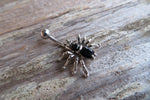 Petite Clear Crystal Spider Belly Ring 14g (1.6mm) Piercing
