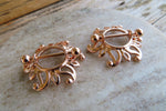 Rose Gold Ion Plated Sun Burst 14G Nipple Shields Pair