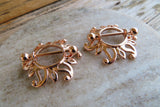 Rose Gold Ion Plated Sun Burst 14G Nipple Shields Pair