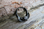Black Ion Plated Angel Wings Heart Septum or Daith 16G Piercing