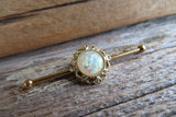 Custom Lengths Opal Gold Ion Plated Surgical Steel 316L Barbell Industrial Small Balls 14G (1.6mm) Piercing