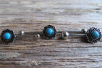 Custom Lengths Turquoise Silver Mandala Surgical Steel 316L Barbell Industrial Small Balls 14G (1.6mm) Piercing