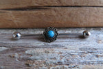 Custom Lengths Turquoise Silver Mandala Surgical Steel 316L Barbell Industrial Small Balls 14G (1.6mm) Piercing