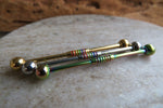 Silver Gay Pride Surgical Steel 316L Barbell Industrial Small Balls 14G (1.6mm) Piercing