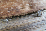 Crystal Arrow Silver Surgical Steel 316L Barbell Industrial Small Balls 14G (1.6mm) Piercing