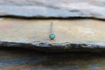 Blue-Green Fire Opal Surgical Steel Nose Piercing Screw or Bone 20G (0.81mm)