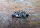 Black Obsidian Natural 3mm Stone Surgical Steel Nose Piercing L Bend or Bone 20G (0.81mm)