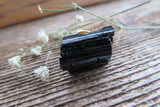 Raw Black Tourmaline Tie Tack