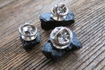 Raw Black Tourmaline Tie Tack