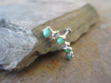Green Opal Made with Swarovski Crystals 100% Surgical Steel Cartilage Barbell 16G (1.2mm) Piercing