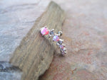 Pink Opal Made with Swarovski Crystals 100% Surgical Steel Cartilage Barbell 16G (1.2mm) Piercing