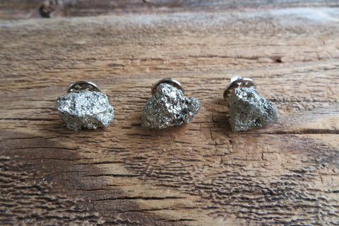 Raw Pyrite Fool's Gold Tie Tack