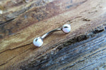 14G Custom Lengths White Fire Opal Pronged Belly Ring VCH Ring 100% Surgical Steel 14g (1.6mm) Piercing