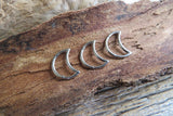 Silver Crescent Moon Hinged Surgical Steel Hoop Cartilage Tragus Rook Piercing 16G (1.2mm) 8mm