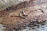 Silver Crescent Moon Hinged Surgical Steel Hoop Cartilage Tragus Rook Piercing 16G (1.2mm) 8mm