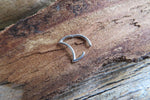 Silver Crescent Moon Hinged Surgical Steel Hoop Cartilage Tragus Rook Piercing 16G (1.2mm) 8mm