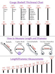 Long Spike Vertical Lip 16G 100% Surgical Steel Curve Eyebrow Rook Barbell Ring Lip Piercing