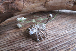 Petite Black Crystal Spider Belly Ring 14g (1.6mm) Piercing