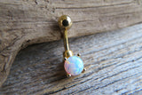 Gold Ion Plated Fire Opal Belly Ring 14g (1.6mm) Piercing VCH