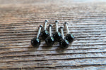 Gold IP Black Obsidian Natural Stone Cartilage Labret Monroe Tragus Flatback Surgical Steel Barbell Piercing 16G (1.2mm) 6mm 8mm 10mm