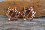 Rose Gold Ion Plated Sun Burst 14G Nipple Shields Pair