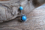Sunflower Natural Turquoise Howlite Belly Ring 14g (1.6mm) Piercing