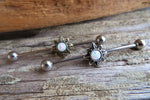 Custom Lengths Opal Bronze Small Sun Surgical Steel 316L Barbell Industrial Small Balls 14G (1.6mm) Piercing