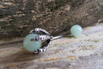 Turquoise Howlite Silver Dragon Claw Natural Stone Belly Ring 14g (1.6mm) Piercing