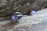 Tiger Eye Silver Dragon Claw Natural Stone Belly Ring 14g (1.6mm) Piercing