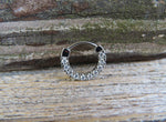 Petite Dainty Silver Ion Plated Crystal Gems Septum or Daith 16G Piercing