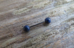16G Lapis Lazuli 4mm Natural Stone Internally Threaded Surgical Bridge Barbell Nipple Ring Cartilage Tragus Helix 16G (1.2mm) Piercing