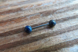 16G Lapis Lazuli 4mm Natural Stone Internally Threaded Surgical Steel Barbell Nipple Ring Cartilage Tragus Helix 16G (1.2mm) Piercing