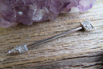 Crystal Arrow Silver Surgical Steel 316L Barbell Industrial Small Balls 14G (1.6mm) Piercing