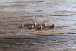 16G Rose Gold Ion Plated Surgical Steel 316L Barbell Nipple Ring Tongue Ring 16G (1.2mm) Piercing All Lengths Small Balls