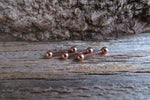 16G Rose Gold Ion Plated Surgical Steel 316L Barbell Nipple Ring Tongue Ring 16G (1.2mm) Piercing All Lengths Small Balls