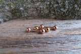 16G Rose Gold Ion Plated Surgical Steel 316L Barbell Nipple Ring Tongue Ring 16G (1.2mm) Piercing All Lengths Small Balls