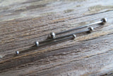14G Minimalist Industrial Surgical Steel Barbell Piercing 14G (1.6mm) Small Balls
