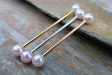 Baby Pink Surgical Steel 316L Barbell Industrial 14G (1.6mm) Piercing 32mm 35mm 38mm