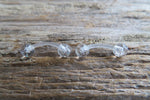 Set of Two Bioflex Clear Retainer Curve Eyebrow Ring Rook Barbell 16g (1.2mm) Piercings