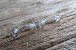 Set of Two Bioflex Clear Retainer Curve Eyebrow Ring Rook Barbell 16g (1.2mm) Piercings