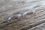 Set of Two Bioflex Clear Retainer Curve Eyebrow Ring Rook Barbell 16g (1.2mm) Piercings