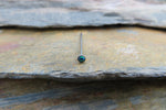 Blue Fire Opal Surgical Steel Nose Piercing Screw or Bone 20G (0.81mm)