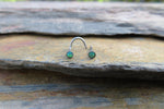 Blue Fire Opal Surgical Steel Nose Piercing Screw or Bone 20G (0.81mm)