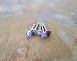White Fire Opal Rose Gold PVD Surgical Steel Nose Piercing Bone or L Bend 20G (0.81mm) Gold Rose Gold