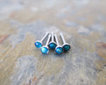 Purple Fire Opal Silver Surgical Steel Nose Piercing Bone or L Bend 20G (0.81mm) Gold Rose Gold