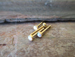 White Fire Opal Gold PVD Surgical Steel Nose Piercing Bone or L Bend 20G (0.81mm) Gold Rose Gold