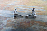Gold Butterfly Clear Crystal Gem Cartilage Tragus Barbell 16G (1.2mm) Piercing